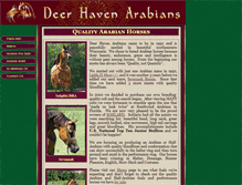 Tablet Screenshot of deerhavenarabians.com